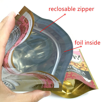 Стойте вверх молния Resealable  нагревает сумку мешков Doypack Sealable хранения еды упаковывая с ясным окном